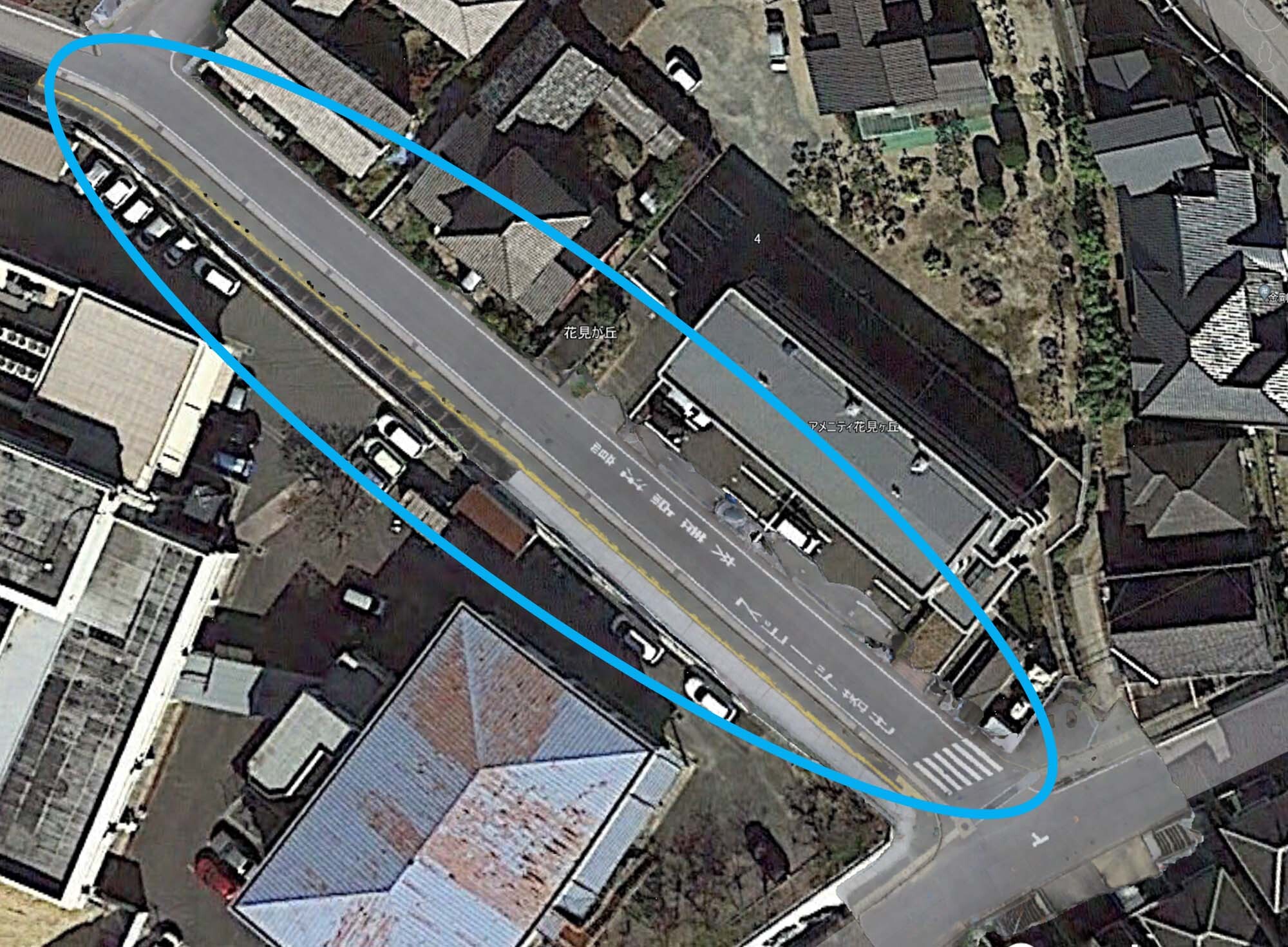 キャプチャ：6. Google earth  の航空写真と比較　KML出力したオルソ画像をGoogle earthで表示